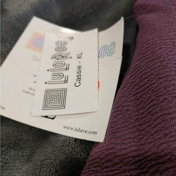 NWT LuLaRoe Two-Tone Purple and Pink Midi Skirt Cassie- XL - Picture 2 of 4